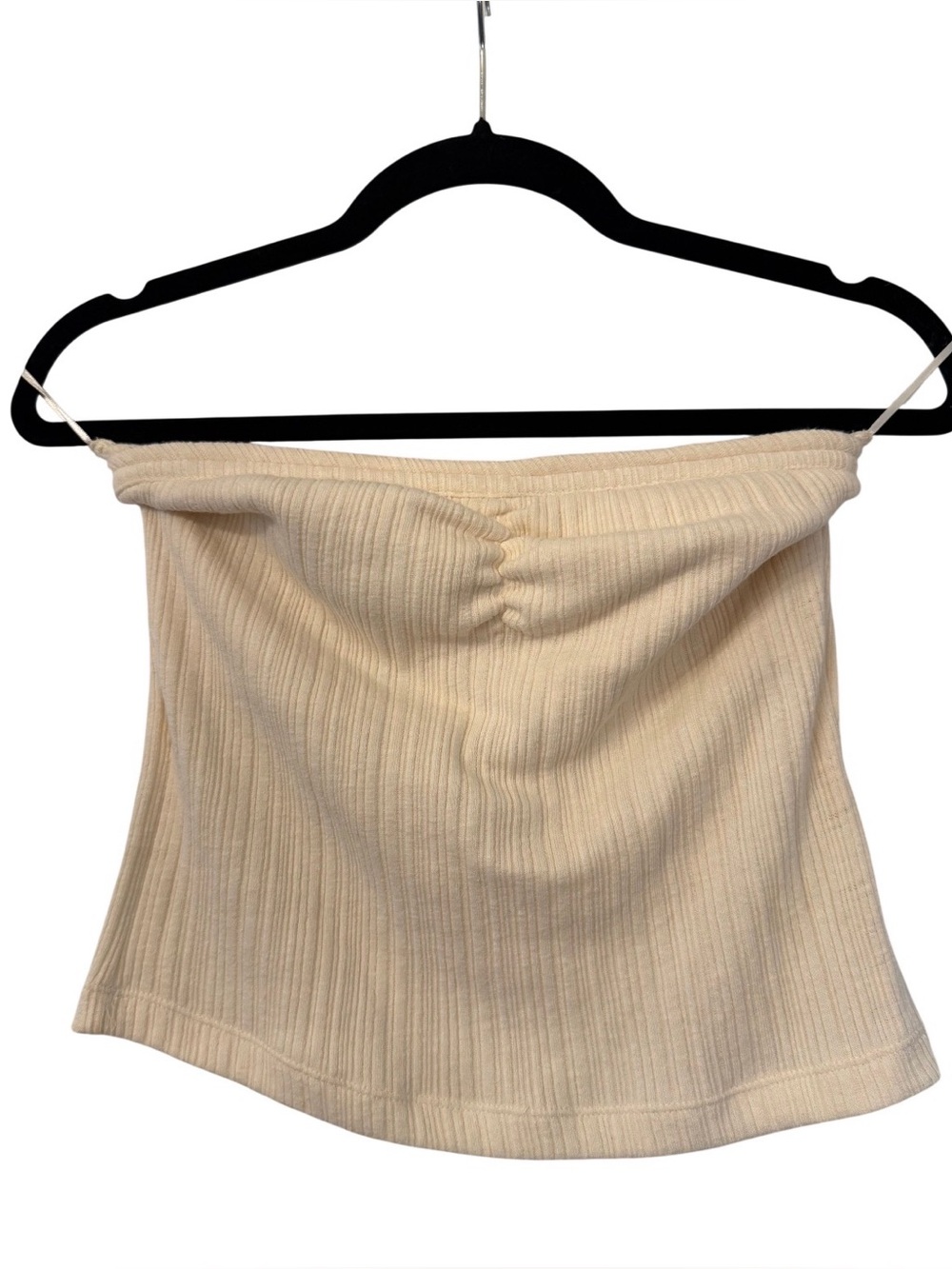 Billabong Cream Ribbed Strapless Tube Top